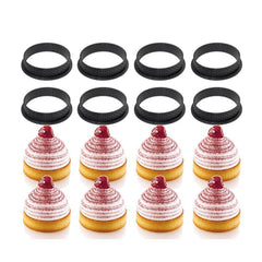 5 PCS Mousse Cake Ring Cheese Tower Ring Mousse Ring Baking Tool, Round, Love, Square, Rectangle, Oval
