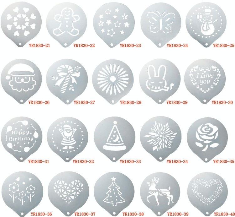 6 PCS Stainless Steel Garland Mold Fancy Coffee Printing Model Coffee Milk Foam Spray Pattern Template Random Style Delivery, 6 PCS 6 PCS Stainless Steel Garland Mold Fancy Coffee Printing Model Coffee Milk Foam Spray Pattern Template Random Style Delivery, 6 PCS