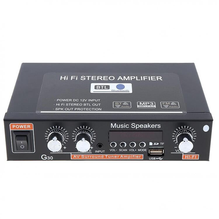 G30 Smart Digital Power Amplifier Built-In Bluetooth / USB / SD / FM Power Amplifier, EU Plug G30 Smart Digital Power Amplifier Built-In Bluetooth / USB / SD / FM Power Amplifier, EU Plug