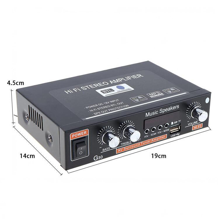 G30 Smart Digital Power Amplifier Built-In Bluetooth / USB / SD / FM Power Amplifier, EU Plug G30 Smart Digital Power Amplifier Built-In Bluetooth / USB / SD / FM Power Amplifier, EU Plug
