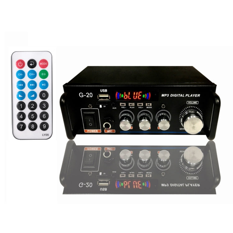 G20 Smart Digital Power Amplifier Built-In Bluetooth / USB / SD / FM Power Amplifier, EU Plug G20 Smart Digital Power Amplifier Built-In Bluetooth / USB / SD / FM Power Amplifier, EU Plug