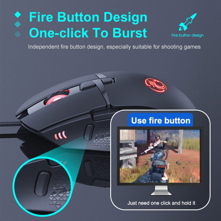 Ratón para juegos con cable USB luminoso iMICE T91 de 8 teclas y 7200 DPI, longitud del cable: 1,8 m Ratón para juegos con cable USB luminoso iMICE T91 de 8 teclas y 7200 DPI, longitud del cable: 1,8 m