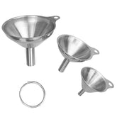 3 in 1 Stainless Steel Funnel Mini Funnel Oil Leaking Wine Leaking Integrated Liquid Dispenser Set, Oil Leaking