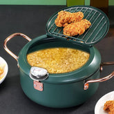 Fryer Pot Household Non-Stick Pan Temperature Control Mini Frying Pot, 24cm, 20cm