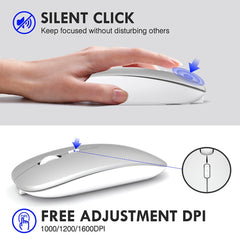 Inphic PM1 Office Mute Kabellose Laptop-Maus, matt, Batterieanzeige, Bluetooth