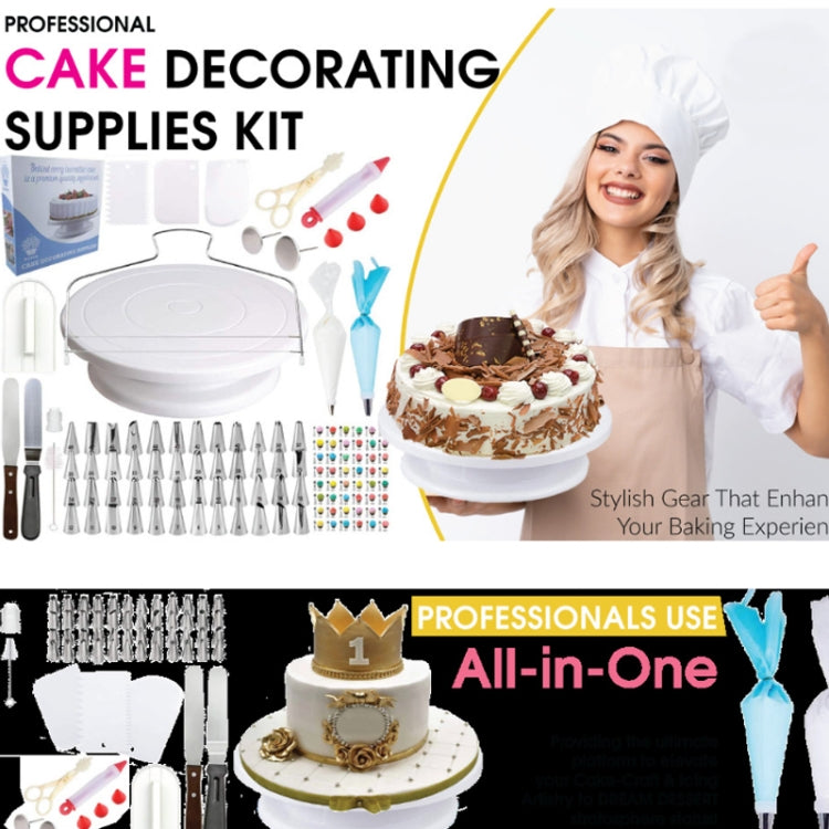 205 in 1 Cake Decorating Turntable Set Cake Decorating Mouth Baking Utensils, 205 PCS/Set 205 in 1 Cake Decorating Turntable Set Cake Decorating Mouth Baking Utensils, 205 PCS/Set