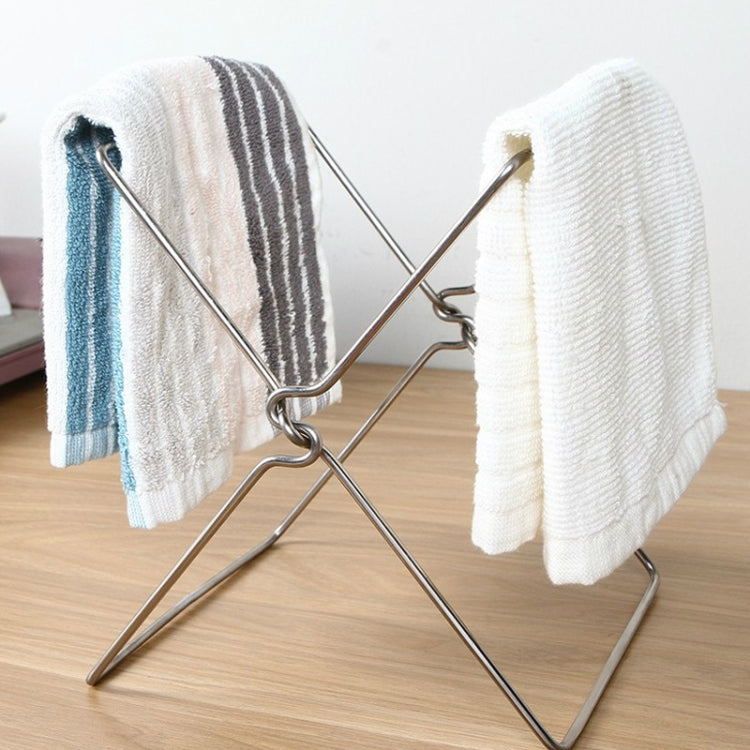 Stainless Steel Kitchen Foldable Storage Rack Plastic Bag Towel Trash Can Holder Stainless Steel Kitchen Foldable Storage Rack Plastic Bag Towel Trash Can Holder
