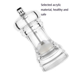 Acrylic Transparent Pepper Grinder Manual Pepper Grinder Ceramic Core Multi-Purpose Seasoning Bottle, 4 Inch, 5 Inch, 6 Inch
