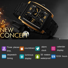 SKMEI 1274  Men Fashion Electronic Watch Multifunctional Outdoor Sports Watch