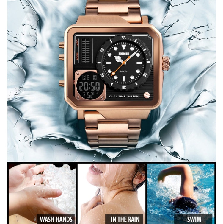 SKMEI 1392 Multi-Function Outdoor Sports Watch Business Double Display Waterproof Electronic Watch SKMEI 1392 Multi-Function Outdoor Sports Watch Business Double Display Waterproof Electronic Watch