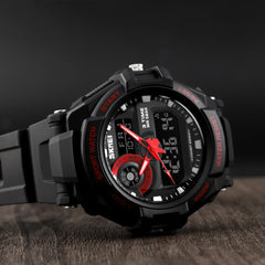 SKMEI 1357 Mens Multifunctional Sports Digital Watch Student Waterproof Watch