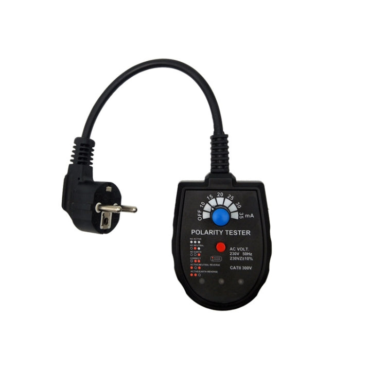 Detector de fase de enchufe S2001 Detector de fugas de circuito de enchufe de bucle trifásico multifunción, enchufe de la UE, S2001