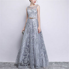 Banquet Lace Sleeveless Long Party Formal Gown