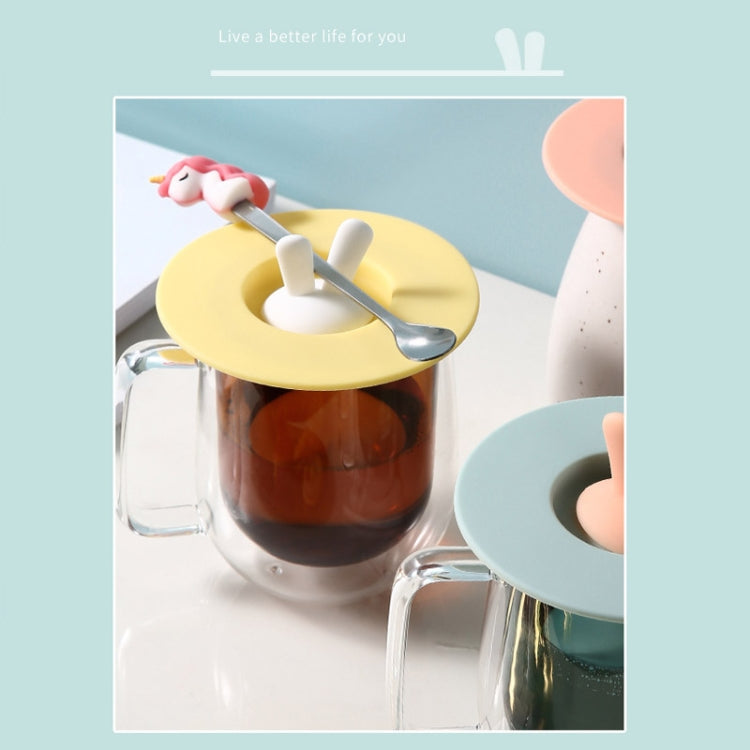 Food Grade Bunny Ears Shape Silicone Cup Lid Sealing Lid Cartoon Mug Dustproof Leak-Proof Lid Food Grade Bunny Ears Shape Silicone Cup Lid Sealing Lid Cartoon Mug Dustproof Leak-Proof Lid