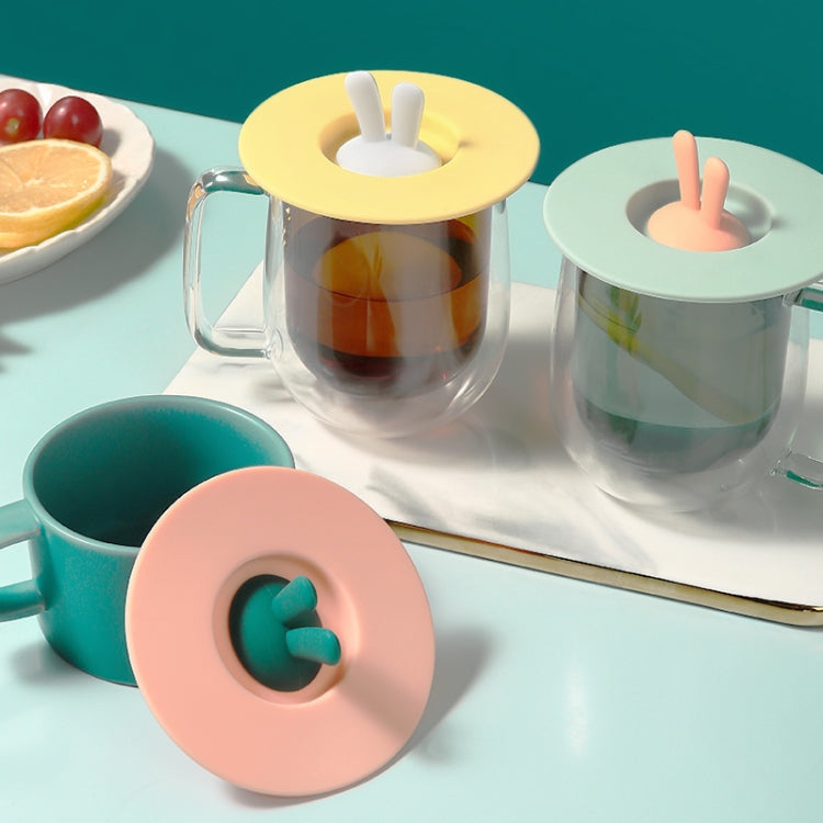 Food Grade Bunny Ears Shape Silicone Cup Lid Sealing Lid Cartoon Mug Dustproof Leak-Proof Lid Food Grade Bunny Ears Shape Silicone Cup Lid Sealing Lid Cartoon Mug Dustproof Leak-Proof Lid