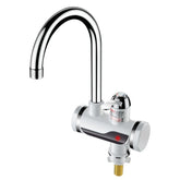 Kitchen Instant Electric Hot Water Faucet Hot & Cold Water Heater EU Plug, Lamp Display Lower Water Inlet, Lamp Display Side Water Inlet, Lamp Display Leakage Protection Lower Water Inlet, Lamp Shows Leakage Protection Side Water Inlet