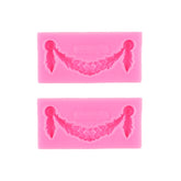 2 PCS Fondant Cake Silicone Mold Hollow Embossed Border Frame Retro Photo Frame Mould