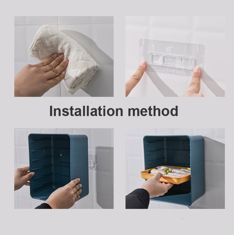 6-Layer Wall-Mounted Hot Pot Tray Kitchen Household Preparation Dishes Free Perforation Rectangular Side Dishes, Gray Frame+ White Plate, Blue Frame + Yellow Plate 6-Layer Wall-Mounted Hot Pot Tray Kitchen Household Preparation Dishes Free Perforation Rectangular Side Dishes, Gray Frame+ White Plate, Blue Frame + Yellow Plate