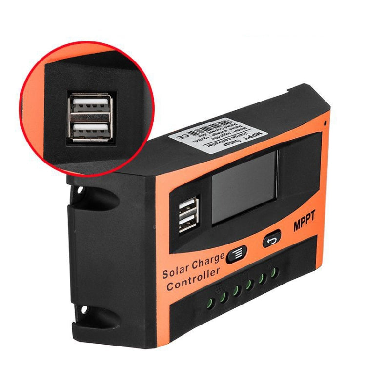 Controlador solar de identificación automática MPPT de 12 V/24 V con salida USB, 30 A, 40 A, 50 A, 60 A Controlador solar de identificación automática MPPT de 12 V/24 V con salida USB, 30 A, 40 A, 50 A, 60 A