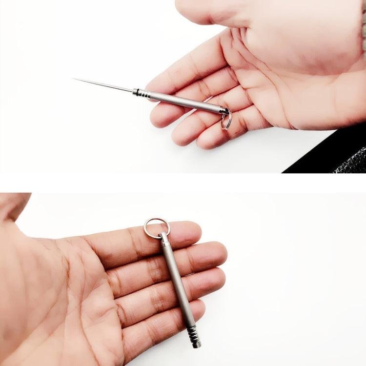 Titanium Alloy Integrated Toothpick Holder Portable Non-Disposable Toothpicks Titanium Alloy Integrated Toothpick Holder Portable Non-Disposable Toothpicks