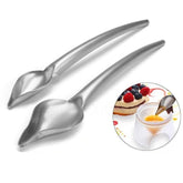 2 in 1 DIY Stainless Steel Chocolate Spoon Decorating Filter Spoon Set, 2 in 1