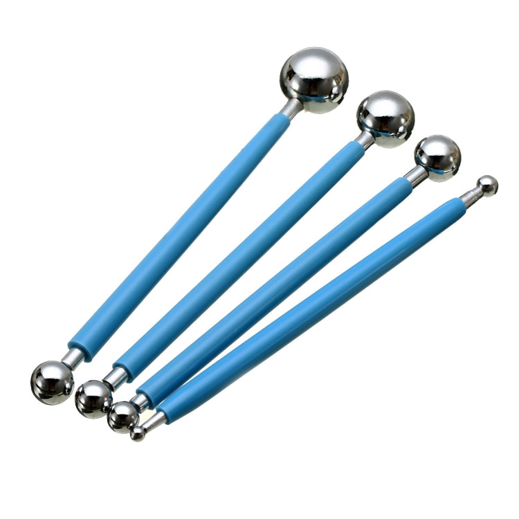 4 in 1 Stainless Steel Spherical Carving Group Pill Stick Fondant Clay Colored Clay Carving Tool Set, Blue, Green, Purple 4 in 1 Stainless Steel Spherical Carving Group Pill Stick Fondant Clay Colored Clay Carving Tool Set, Blue, Green, Purple
