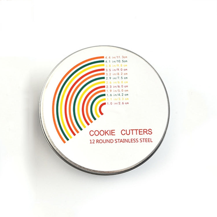 12 in 1 Stainless Steel Biscuit Cutting Set Fondant Biscuit Mold Round Cake Baking Mold, Color Mold(12 in 1) 12 in 1 Stainless Steel Biscuit Cutting Set Fondant Biscuit Mold Round Cake Baking Mold, Color Mold(12 in 1)