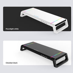 ICE COOREL T1 Monitor Increased Rack Foldable Laptop Stand With RGB Lighting & 4xUSB Expansion Interface