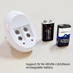 9V L-ion Rechargeable Battery 6F22 9V Lithium Batteries Charger, US Plug, EU Plug