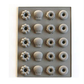 Silicone Cake Mold 25 Grid Fudge Hard Candy Silicone Biscuit Mold, Fruit, Donuts