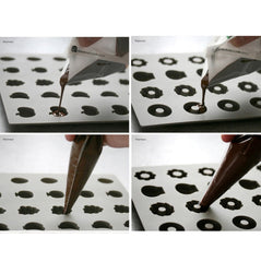 Silicone Cake Mold 25 Grid Fudge Hard Candy Silicone Biscuit Mold, Fruit, Donuts