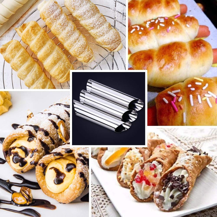 20 PCS Oblique Double-Head Stainless Steel Large Spiral Tube Non-Stick Croissant Mold Croissant Tool, 20 PCS Croissant Tool 20 PCS Oblique Double-Head Stainless Steel Large Spiral Tube Non-Stick Croissant Mold Croissant Tool, 20 PCS Croissant Tool