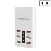 30W 2A Multi-Function 6-Port Charging Socket Universal Smart Phone And Tablet USB Charger, US Plug, EU Plug, UK Plug