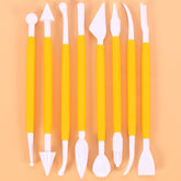 2 Sets Carving Pen Cake Fondant Carving Knife Making Cutting Tool 01030 Purple (OPP Bag Packaging), 01071 Yellow (OPP Bag Packaging), 01018 Red (OPP Bag Packaging), 02023 Blue (OPP Bag Packaging), 02030 Pink (OPP Bag Packaging)