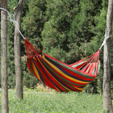 Thick Canvas Hammock Field Rollover Prevention Outdoor Hammock Swing, 260x80 No Stick Single (Red Stripe), 260x80 Non-stick Single (Blue Stripes ), 260x100 No Stick (Red Stripes), 260x100 No Stick (Blue Stripes), 260x150 No Stick (Red Stripes)