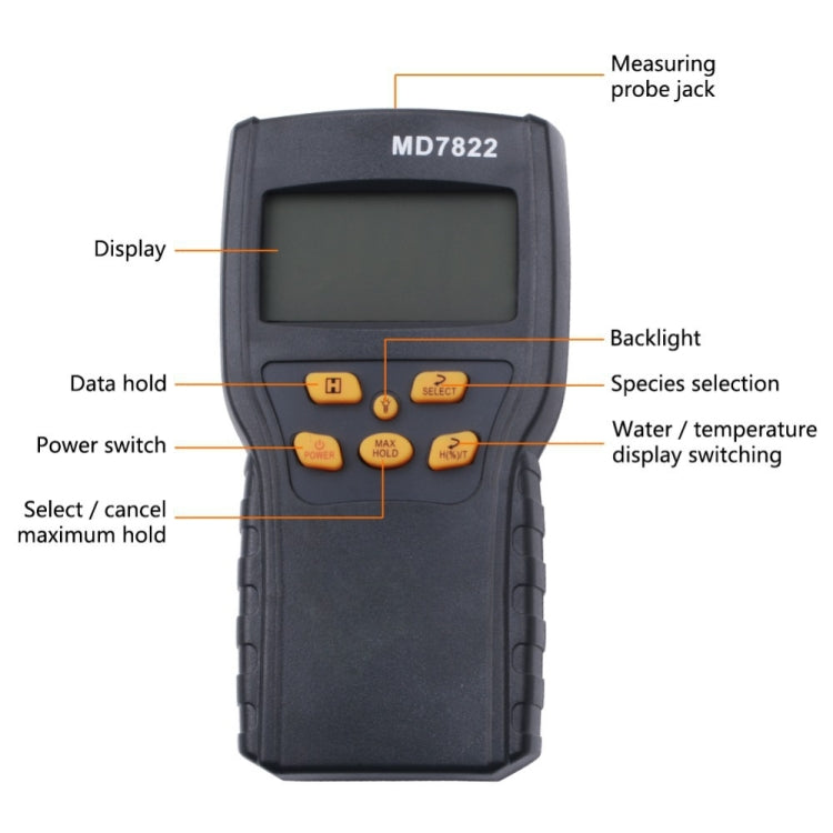 MD7822 Smart Grain Moisture Tester Ultra-Long Probe Digital Moisture Meter MD7822 Smart Grain Moisture Tester Ultra-Long Probe Digital Moisture Meter