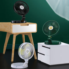 FF-996 Desktop Folding Table Lamp Fan Student Dormitory Desktop USB Mute Fan, FF-996 Green, FF-996 Black, FF-996 White