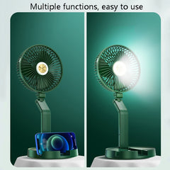 FF-996 Desktop Folding Table Lamp Fan Student Dormitory Desktop USB Mute Fan, FF-996 Green, FF-996 Black, FF-996 White