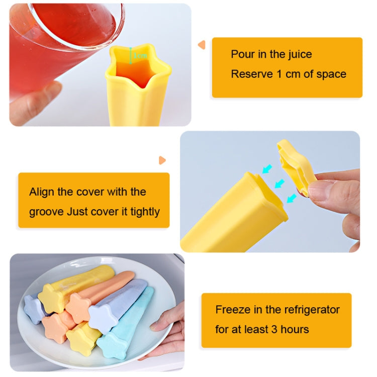 4 in 1 Children Popsicle Mold Set Food Grade Silicone Cream Mold Random Colour Delivery 4 in 1 Children Popsicle Mold Set Food Grade Silicone Cream Mold Random Colour Delivery
