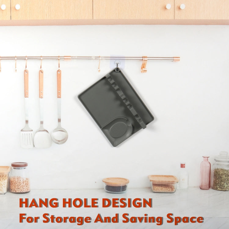2 in 1 Kitchen Silicone Spoon Holder Shelf, Large (Gray), Medium (Gray), Large (Black), Medium (Black), Large (Red), Medium (Red), Large (Blue), Medium (Blue), Large (Orange), Medium (Orange), Large (Green), Medium (Green) 2 in 1 Kitchen Silicone Spoon Holder Shelf, Large (Gray), Medium (Gray), Large (Black), Medium (Black), Large (Red), Medium (Red), Large (Blue), Medium (Blue), Large (Orange), Medium (Orange), Large (Green), Medium (Green)