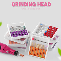 Nail Art Ceramic Tungsten Steel Alloy Grinding Heads Set Grinder Polishing Tool