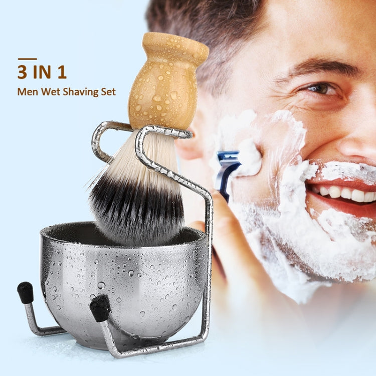 B3004 3 Pcs/Set Men Styling Tools Nylon Beard Brush Rack Foam Bowl B3004 3 Pcs/Set Men Styling Tools Nylon Beard Brush Rack Foam Bowl
