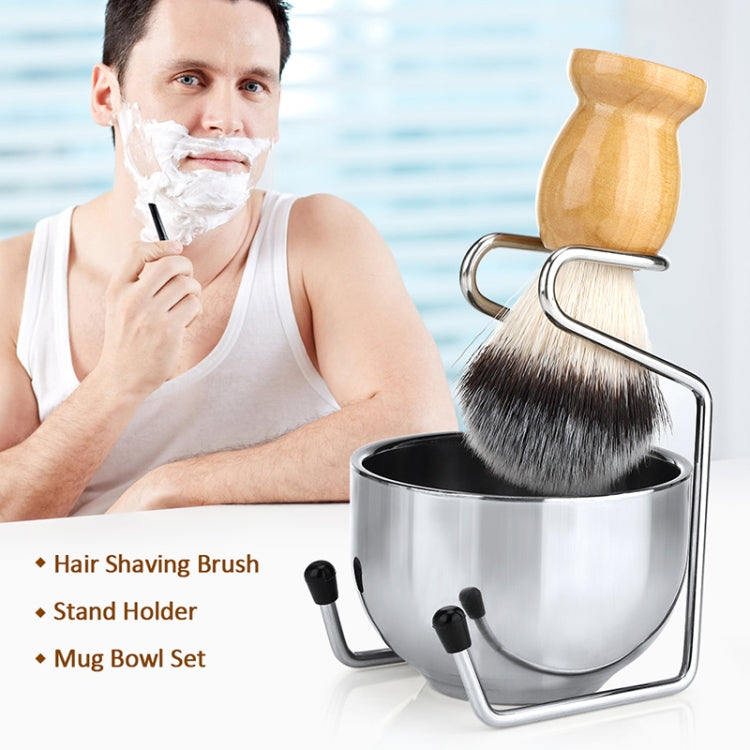 B3004 3 Pcs/Set Men Styling Tools Nylon Beard Brush Rack Foam Bowl B3004 3 Pcs/Set Men Styling Tools Nylon Beard Brush Rack Foam Bowl