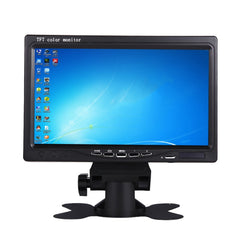 YB-700A-1 7 Inch 12/24V HD Car Monitor Display HDMI VGA AV Interface Home Computer Video Player Resolution:, 1024 x 600