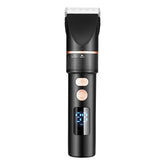 TURBO Men Electric Hair Trimmer LCD Digital Display Hair Clipper