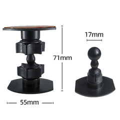 Soporte para cámara con mini cardán, soporte para teléfono móvil de escritorio, soporte para grabadora de coche, montaje de doble fijación, conector de tornillo de 1/4 para GoPro, pasta magnética para teléfonos