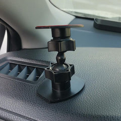 Soporte para cámara con mini cardán, soporte para teléfono móvil de escritorio, soporte para grabadora de coche, montaje de doble fijación, conector de tornillo de 1/4 para GoPro, pasta magnética para teléfonos