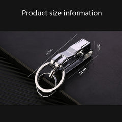 JOBON ZB-8782 Car Keychain Men Metal Anti-Lost Double Ring Detachable Keychain, ZB-8782
