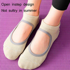 Backless Non-Slip Yoga Dance Socks Gym Indoor Floor Sports Socks, 35-42