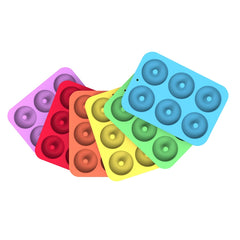 Oven Baking Tools Silicone Cake Donut Mold, 8 Even Brown, 6 Even Blue, 6 Even Purple, 6 Even Green, 6 Even Orange, 6 Even Yellow, 6 Even Red